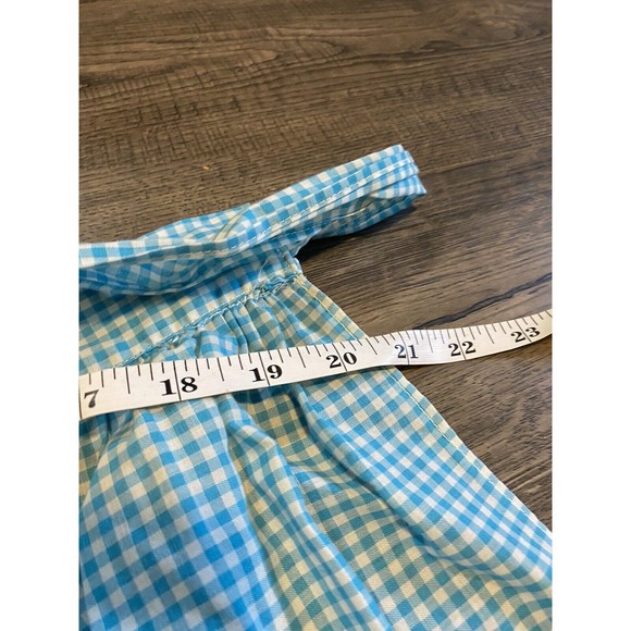 Vintage Handmade Apron Bib Embroidery Homemade Check Floral Easter Spring Cook - Picture 7 of 7